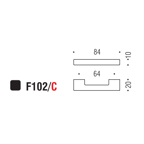 Maniglia per mobile F102 Formae C