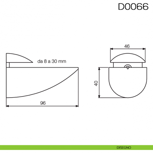 Reggimensola per mensola in  legno Vi.Tel. D0066 disegno