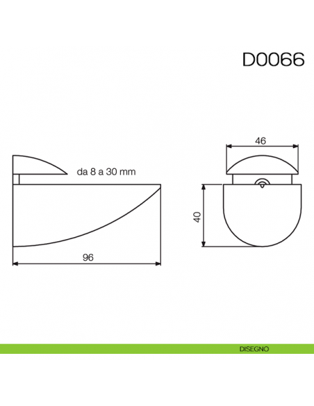 Reggimensola per mensola in  legno Vi.Tel. D0066 disegno