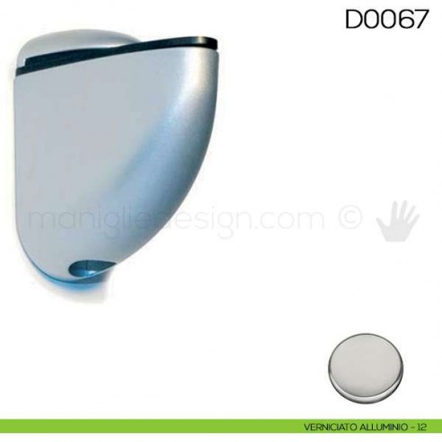 Reggimensola per mensole in vetro Vi.Tel. D0067 verniciato alluminio