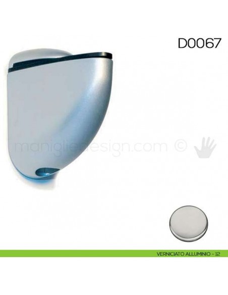 Reggimensola per mensole in vetro Vi.Tel. D0067 verniciato alluminio