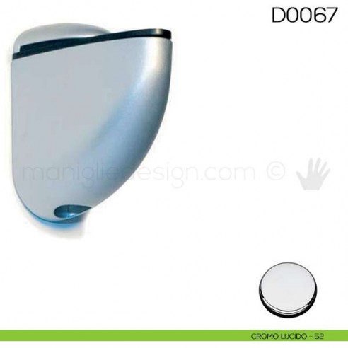 Reggimensola per mensole in vetro Vi.Tel. D0067 cromo lucido