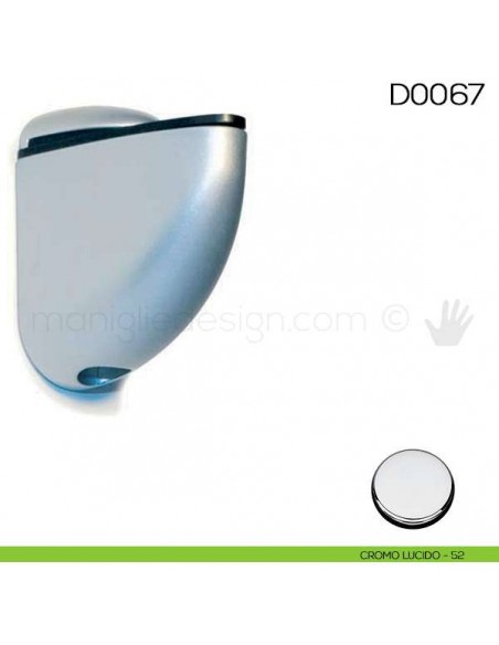 Reggimensola per mensole in vetro Vi.Tel. D0067 cromo lucido