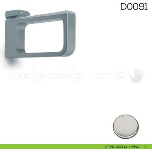 Reggimensola per mensole in vetro Vi.Tel. D0091 verniciato alluminio