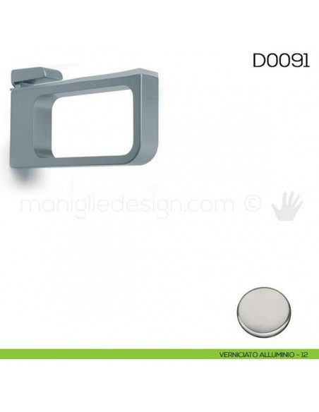 Reggimensola per mensole in vetro Vi.Tel. D0091 verniciato alluminio