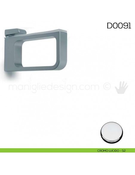 Reggimensola per mensole in vetro Vi.Tel. D0091 cromo lucido