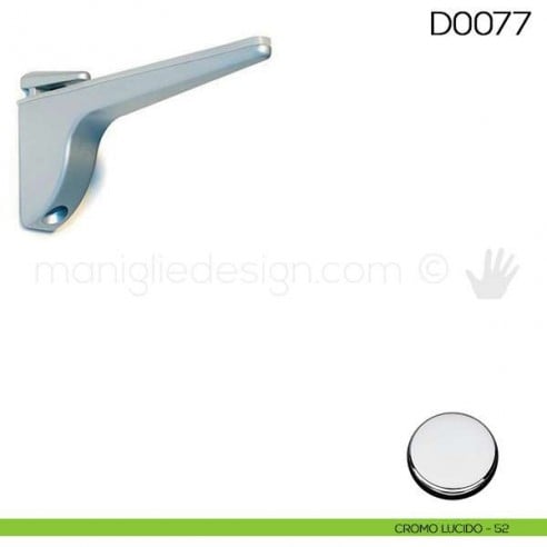 Reggimensola per mensole in vetro Vi.Tel. D0077 cromo lucido