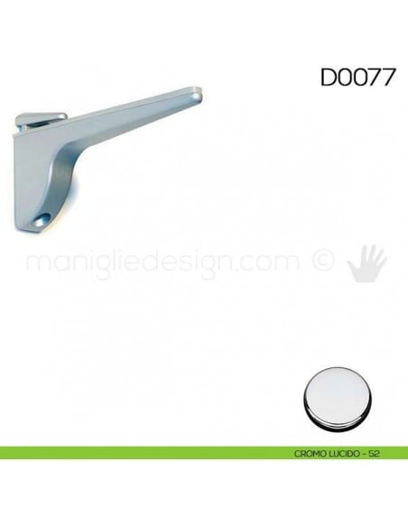 Reggimensola per mensole in vetro Vi.Tel. D0077 cromo lucido