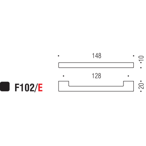 Maniglia per mobile F102 Formae E