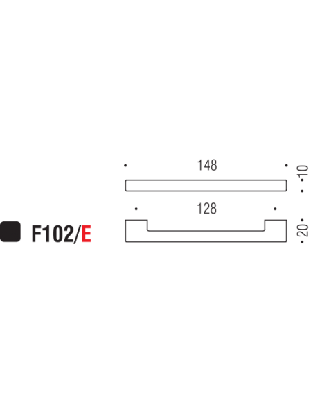 Maniglia per mobile F102 Formae E