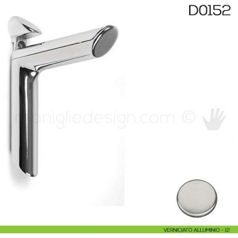 Reggimensola per mensole in vetro e legno Vi.Tel. D0152 verniciato alluminio