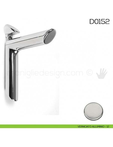 Reggimensola per mensole in vetro e legno Vi.Tel. D0152 verniciato alluminio