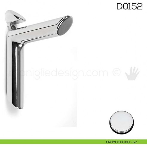 Reggimensola per mensole in vetro e legno Vi.Tel. D0152 cromo lucido