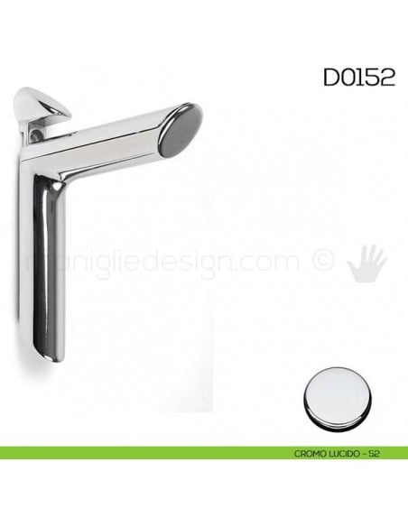 Reggimensola per mensole in vetro e legno Vi.Tel. D0152 cromo lucido