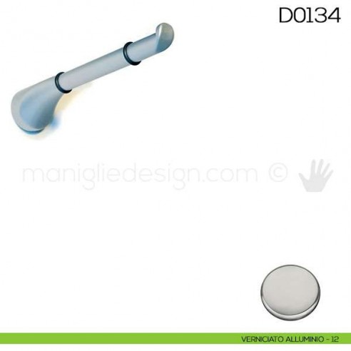 Reggimensola per mensole in vetro Vi.Tel. D0134 misura mm 150 verniciato alluminio