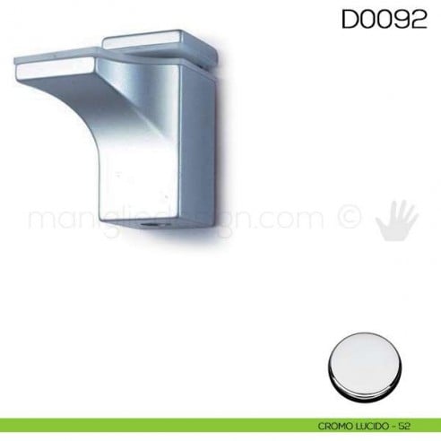 Reggimensola per mensole in vetro Vi.Tel. D0092 cromo lucido