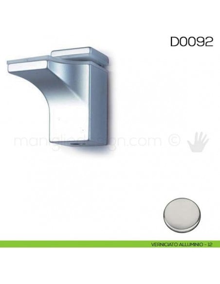 Reggimensola per mensole in vetro Vi.Tel. D0092 verniciato alluminio