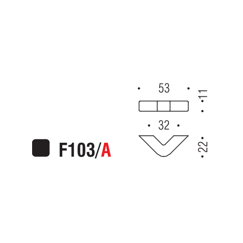 Maniglia per mobile F103 Formae A