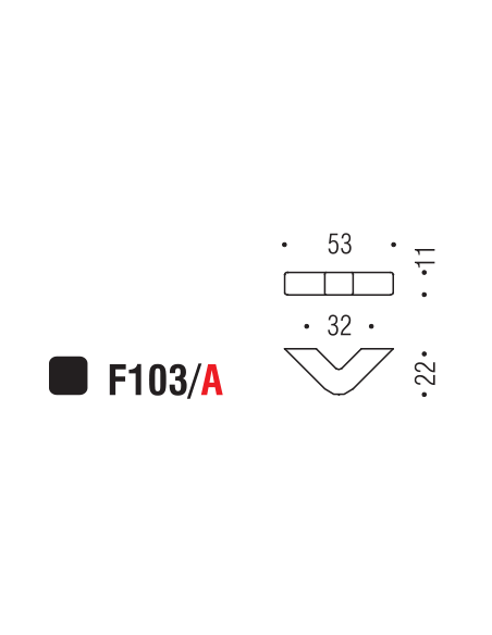 Maniglia per mobile F103 Formae A