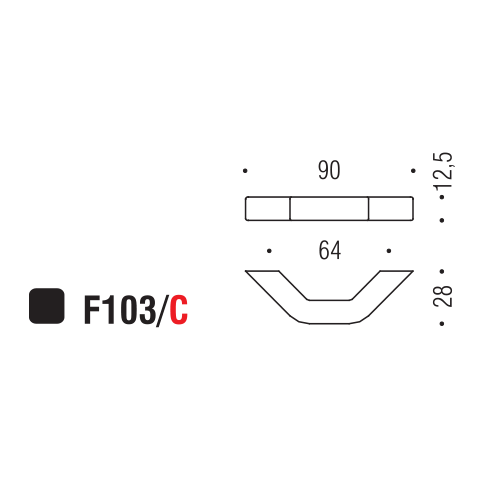 Maniglia per mobile F103 Formae C