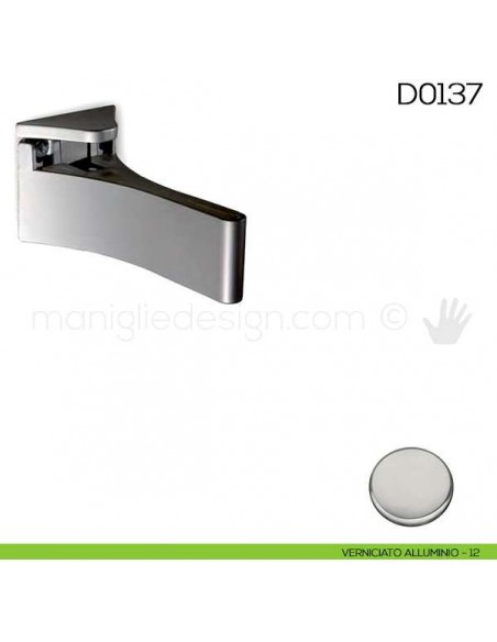 Reggimensola per mensole in vetro Vi.Tel. D0137 verniciato alluminio