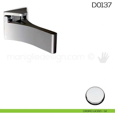 Reggimensola per mensole in vetro Vi.Tel. D0137 cromo lucido