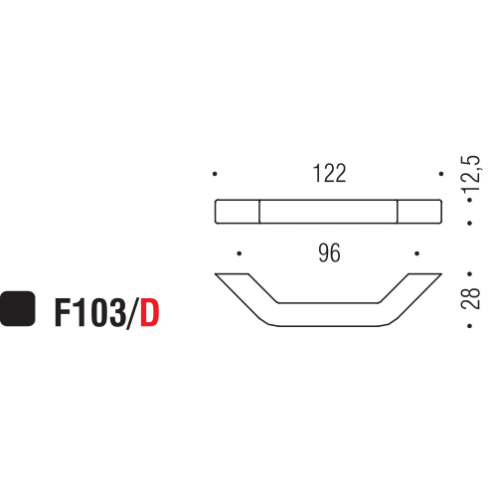 Maniglia per mobile F103 Formae D