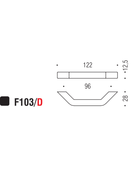 Maniglia per mobile F103 Formae D