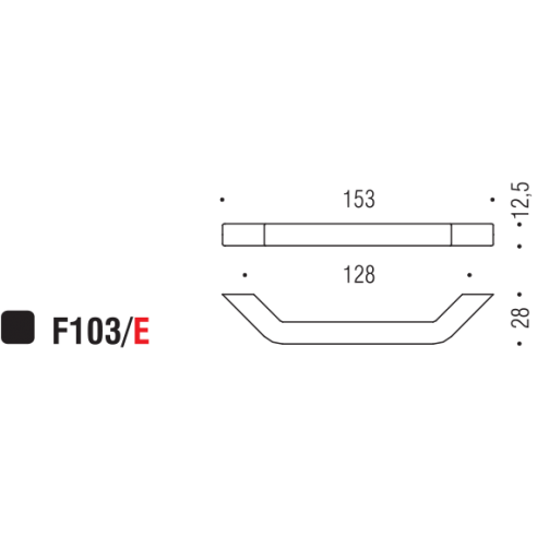 Maniglia per mobile F103 Formae E