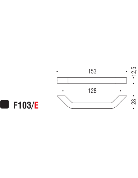 Maniglia per mobile F103 Formae E