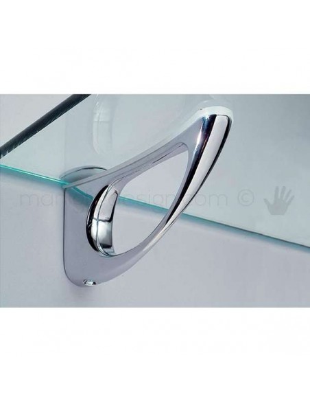 Reggimensola per mensole in legno e vetro Vi.Tel. D0071