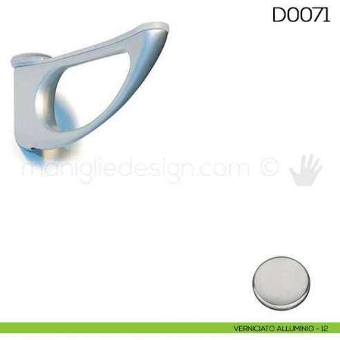 Reggimensola per mensole in legno e vetro Vi.Tel. D0071 verniciato alluminio