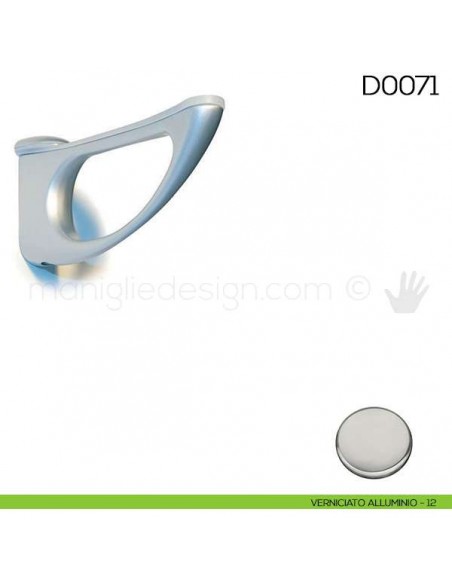 Reggimensola per mensole in legno e vetro Vi.Tel. D0071 verniciato alluminio