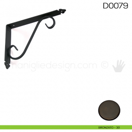 Reggimensola in ferro battuto per legno Vi.Tel. D0079 mm 115x145 2