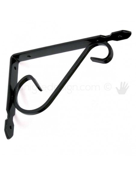 Reggimensola in ferro nero per legno Vi.Tel. D0079N mm 110x165