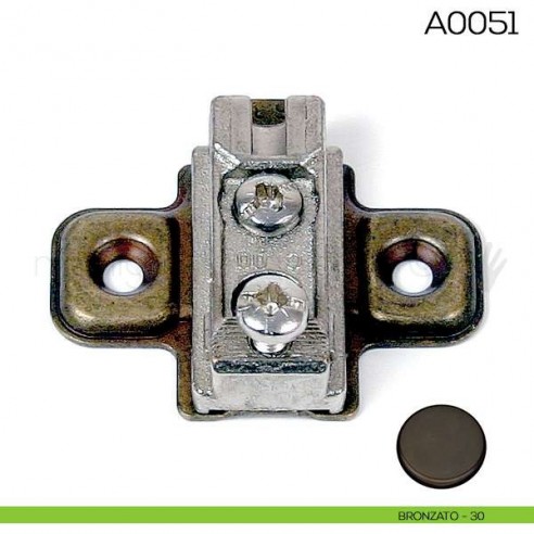 Base di montaggio per cerniere Mepla A0051 bronzato