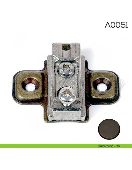 Base di montaggio per cerniere Mepla A0051 bronzato