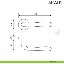 Maniglia per porta Amalfi Cromo Satinato Vi.Tel. 2