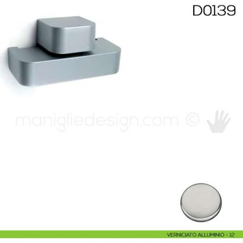 Reggimensola per mensole in vetro Vi.Tel. D0139 verniciato alluminio