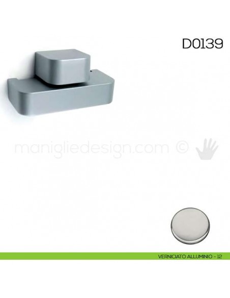 Reggimensola per mensole in vetro Vi.Tel. D0139 verniciato alluminio