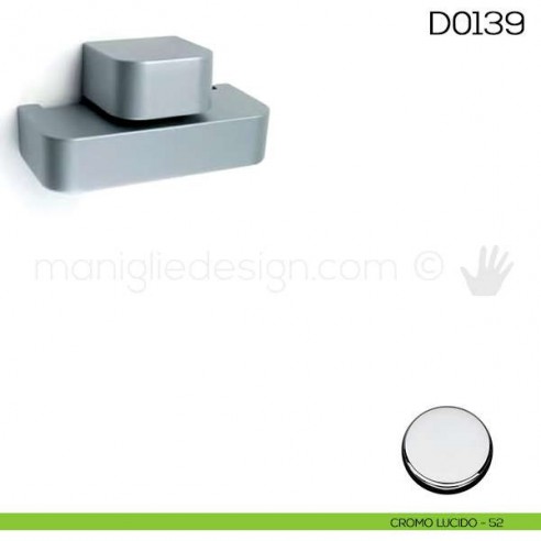 Reggimensola per mensole in vetro Vi.Tel. D0139 cromo lucido