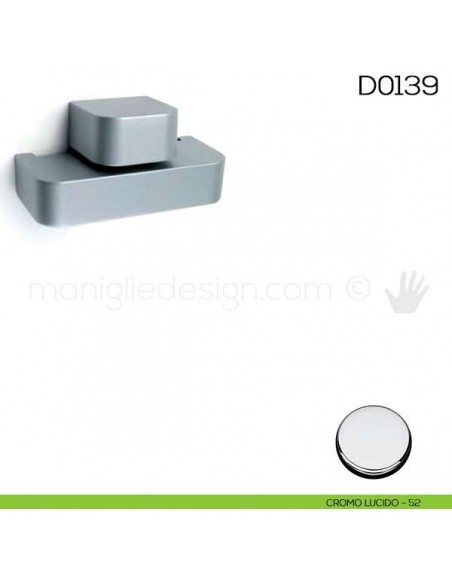 Reggimensola per mensole in vetro Vi.Tel. D0139 cromo lucido