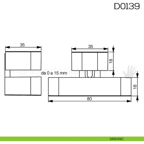Reggimensola per mensole in vetro Vi.Tel. D0139 disegno