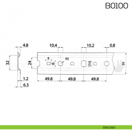 Barra appendipensili metri 2 Vi.Tel. B0100 2