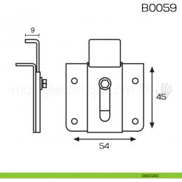 Attaccaglia regolabile per barra appendipensili Vi.Tel. B0059 2
