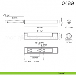 Cricchetto a scatto regolabile paracolpo corsa mm.37 Maco 0489 2