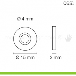 Contropiastra per cricchetti a scatto diametro 15 mm Maco 0631 2