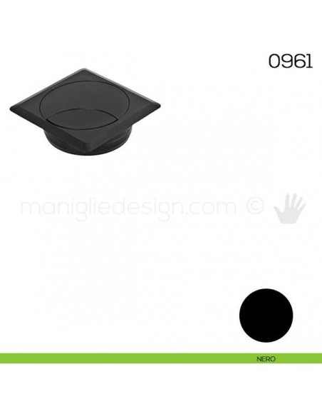 Bocchetta passacavi quadra diametro 60 mm Maco 0961 nero