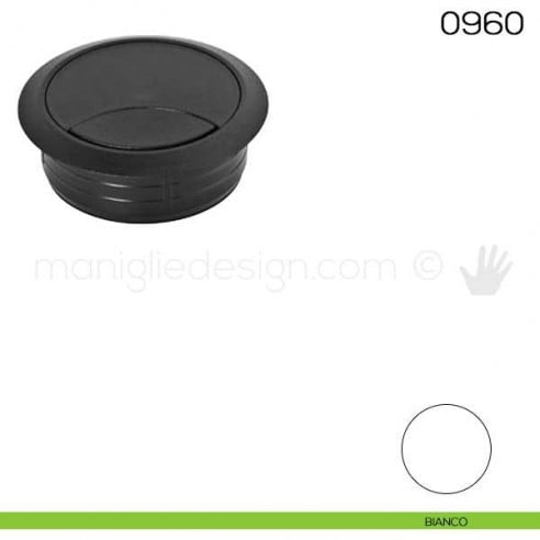 Bocchetta passacavi tonda diametro 60 mm Maco 0960 bianco