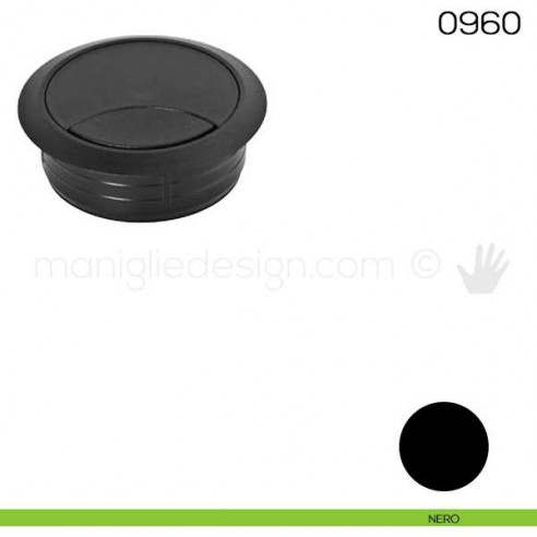 Bocchetta passacavi tonda diametro 60 mm Maco 0960 nero